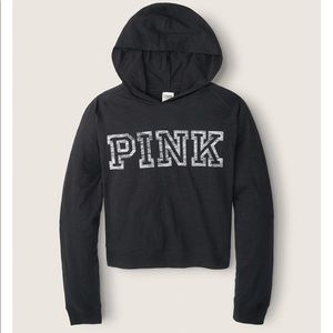 Victoria Secret PINK crop top lightweight hoodie